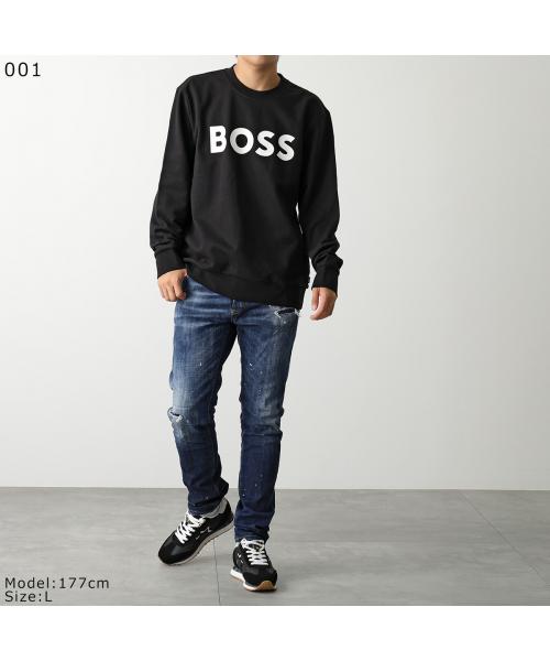 HUGO BOSS｜SWEATSHIRTS (Soleri Sweatshirt (50496642-001) HUGO BOSS HUGO BOSS Sweatshirt BLACK SOLERI 50496642 Logo