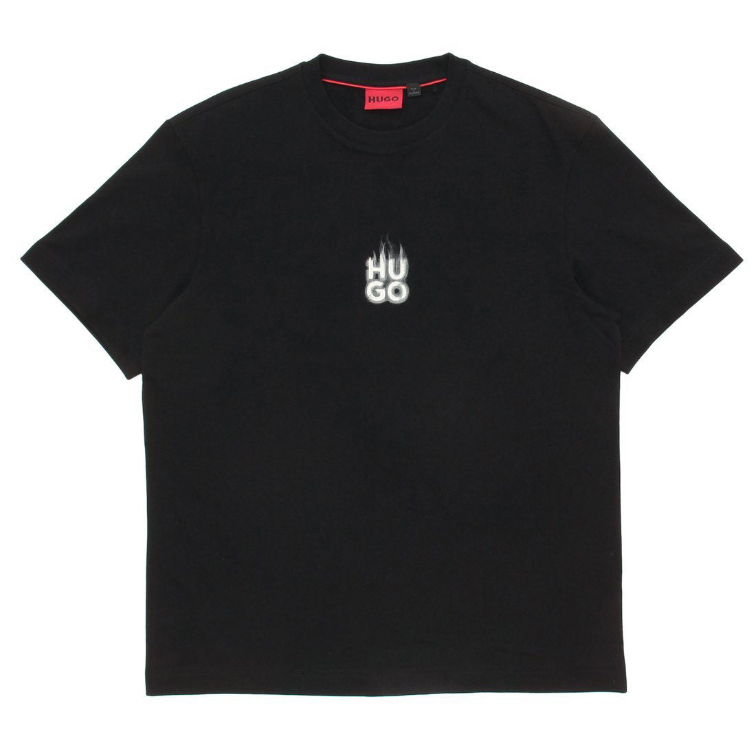 ヒューゴボス HUGO BOSS ボス Tシャツ カットソー コットンジャージー Tシャツ スタックスモークロゴプリント ブラック メンズ HUGO BOSS 50530434 001 （BLACK） BLACK