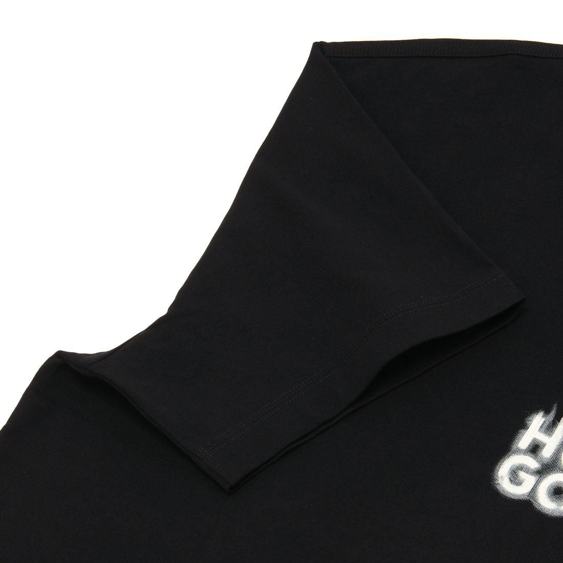 ヒューゴボス HUGO BOSS ボス Tシャツ カットソー コットンジャージー Tシャツ スタックスモークロゴプリント ブラック メンズ HUGO BOSS 50530434 001 （BLACK） BLACK