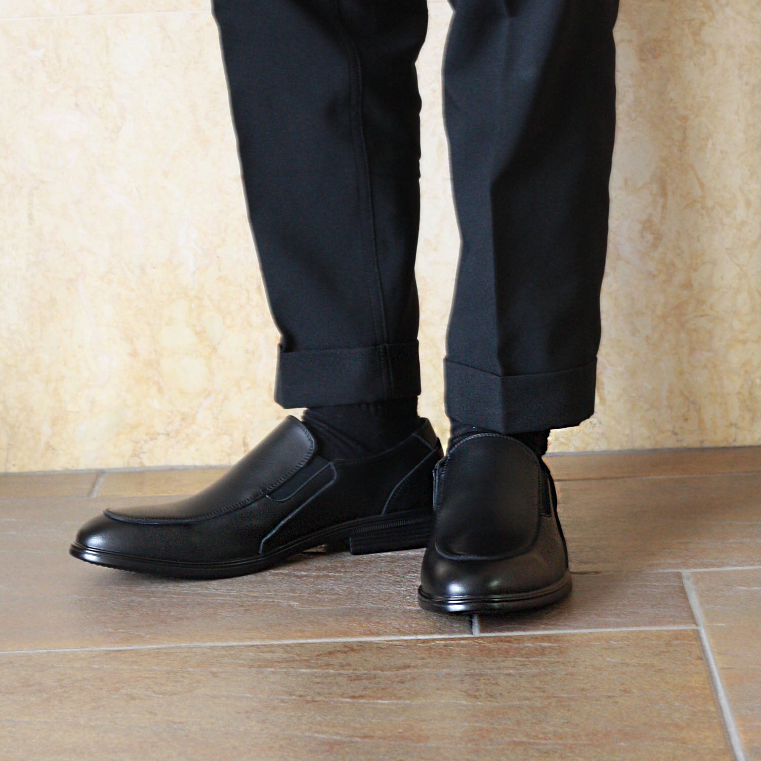 HUSKY 【Cowhide】 Business Shoes Loafers Slip-ons