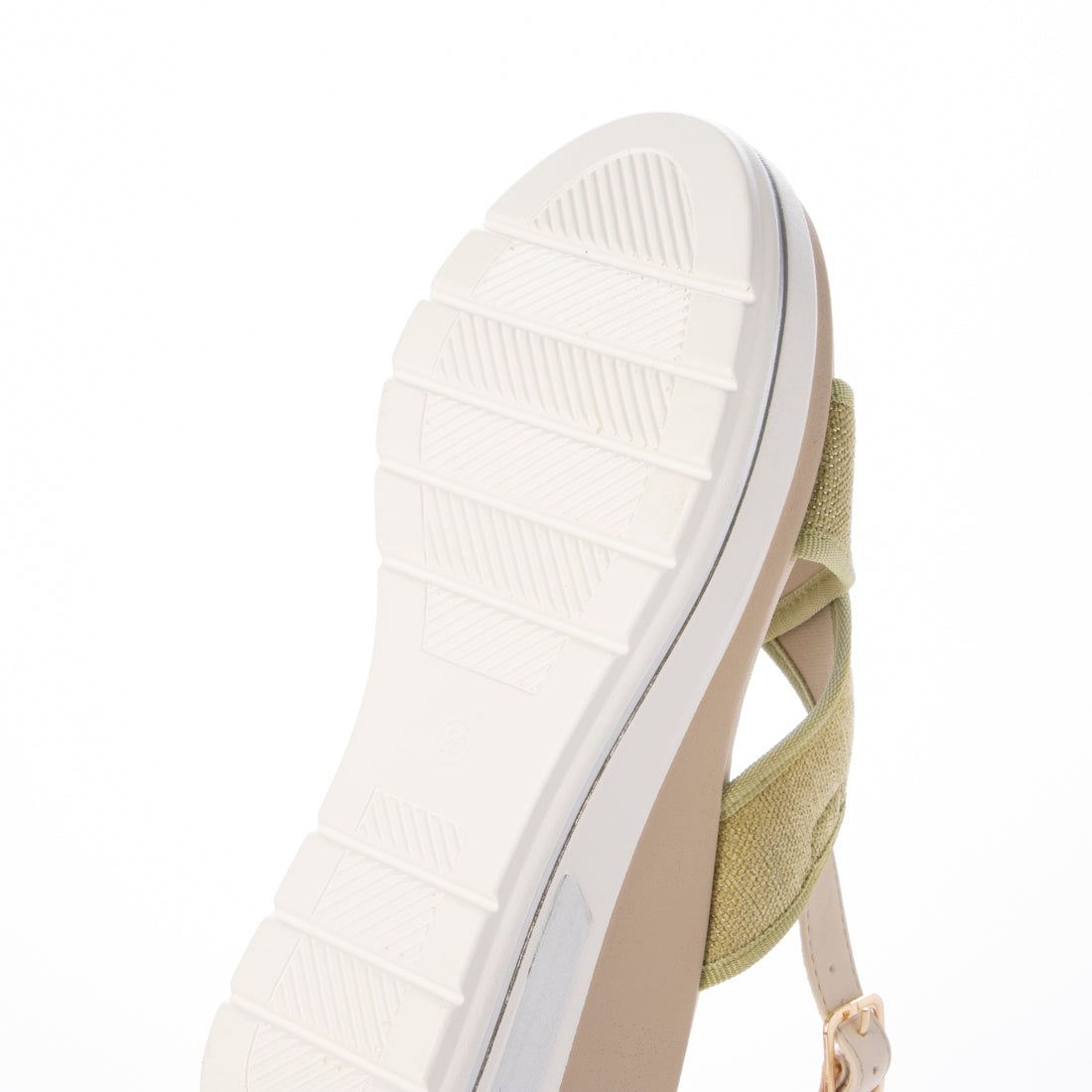 ハスキー HUSKY kitson キラキラ クロスベルトバックストラップ 厚底サンダル （LIME） LIME