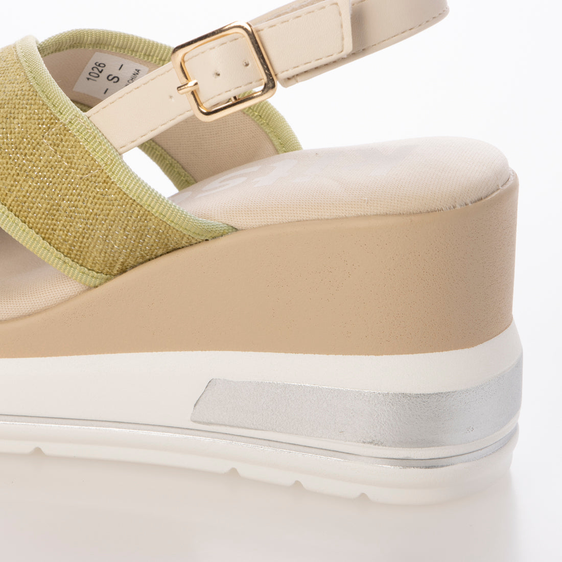 ハスキー HUSKY kitson キラキラ クロスベルトバックストラップ 厚底サンダル （LIME） LIME