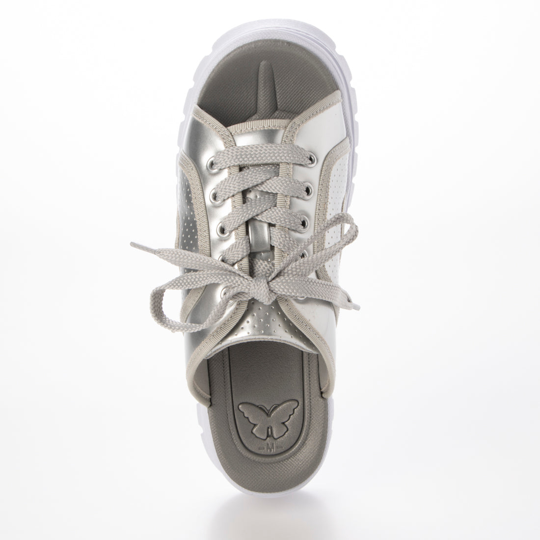 ハスキー HUSKY BOUQET オープントゥ レースアップ 厚底 サンダル （SILVER） SILVER