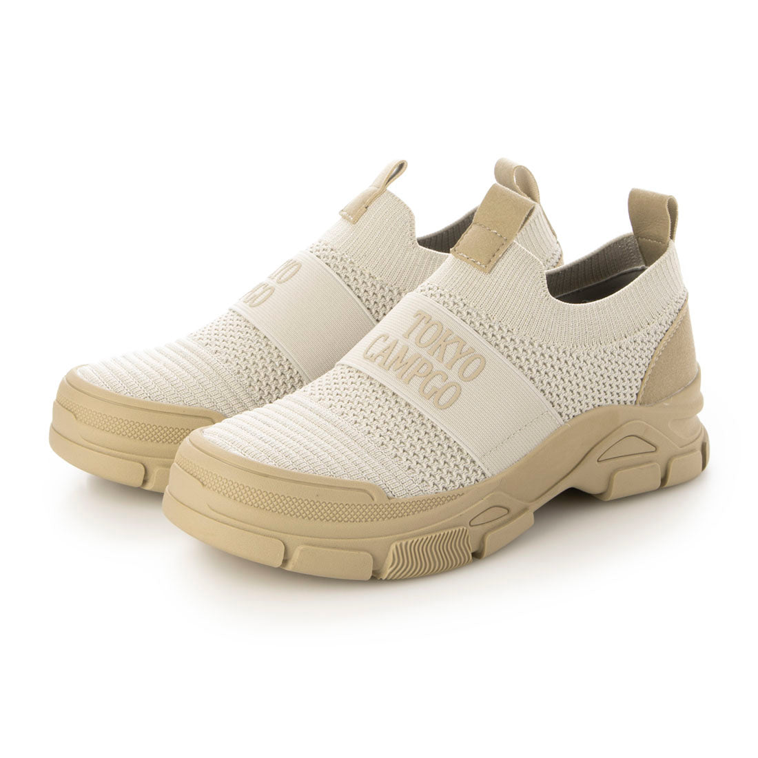 ハスキー HUSKY TOKYO CAMPGO / トーキョーキャンプゴー 防滑ボリュームソール  防水スリッポンスニーカー （BEIGE） BEIGE