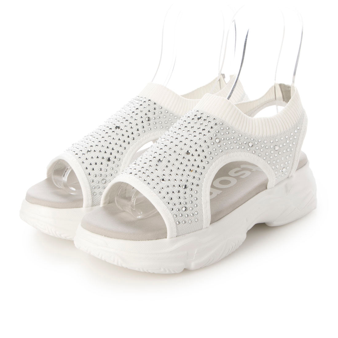 ハスキー HUSKY husky Co.Ltd. kitson ニット 厚底 キラキラ サンダル （WHITE） WHITE