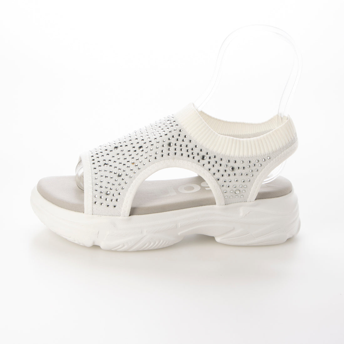 ハスキー HUSKY husky Co.Ltd. kitson ニット 厚底 キラキラ サンダル （WHITE） WHITE