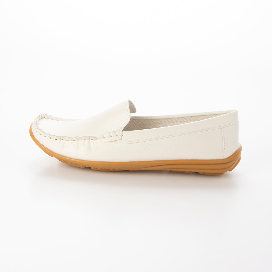 ハスキー HUSKY 軽量 シンプル プレーン モカシン ドライビングシューズ （WHITE） WHITE