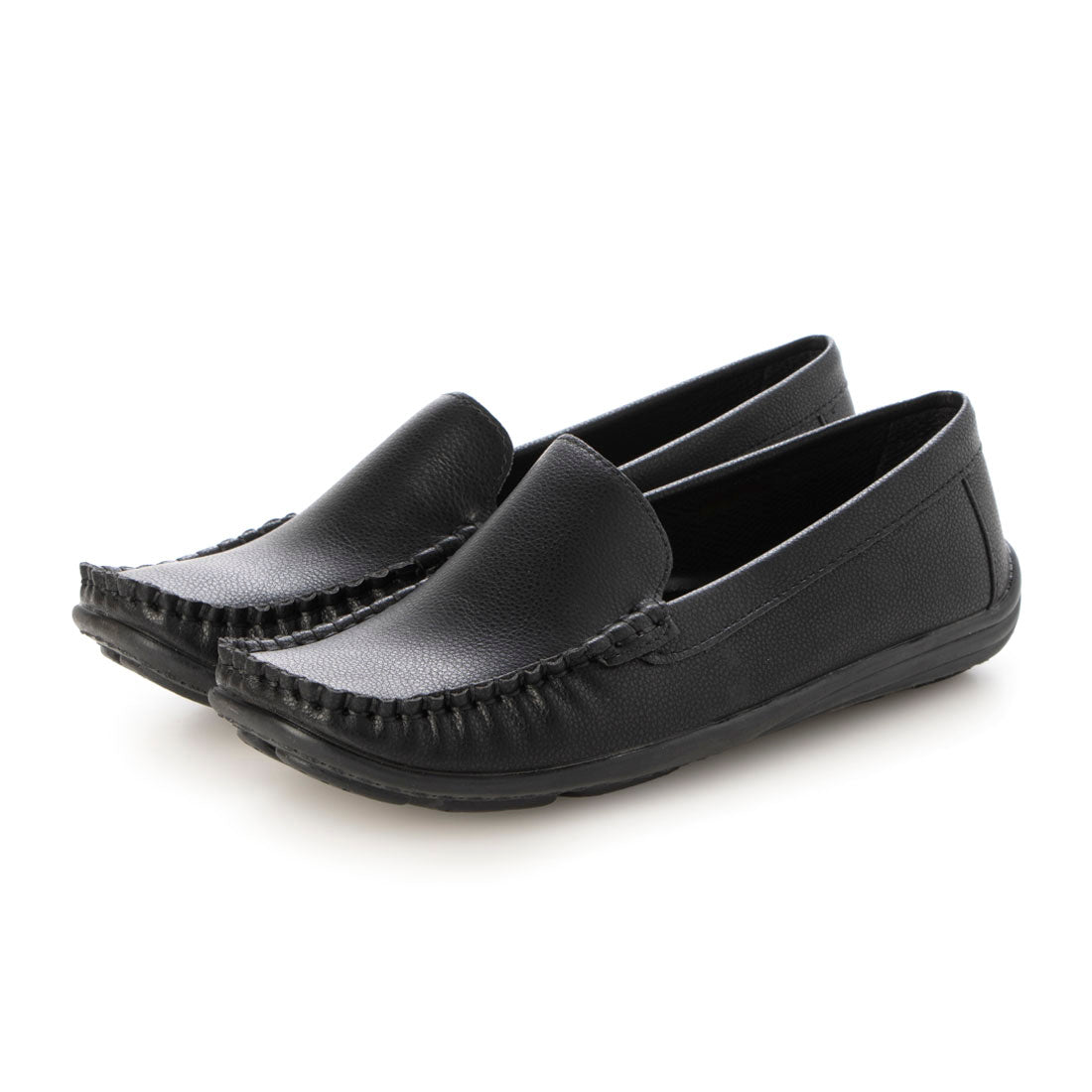 ハスキー HUSKY 軽量 シンプル プレーン モカシン ドライビングシューズ （BLACK） BLACK