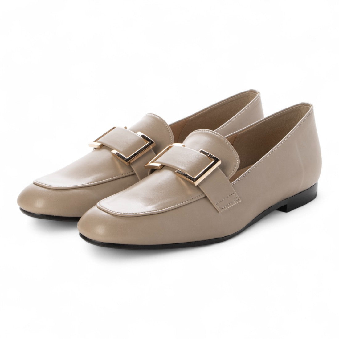 ハスキー HUSKY FAVO FAVO/ファヴォファヴォ ローヒール レイン バックル ローファー スリッポン （BEIGE） BEIGE