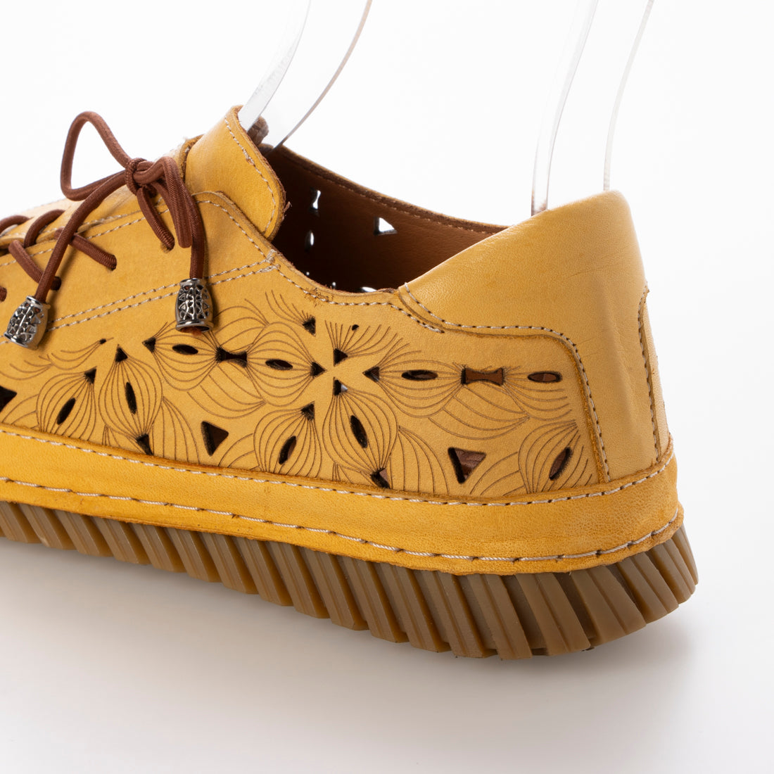 ハスキー HUSKY HOSH ホッシュ メイドインイスタンブール ソフトカウレザー サイドレースアップスリッポン （YELLOW） YELLOW