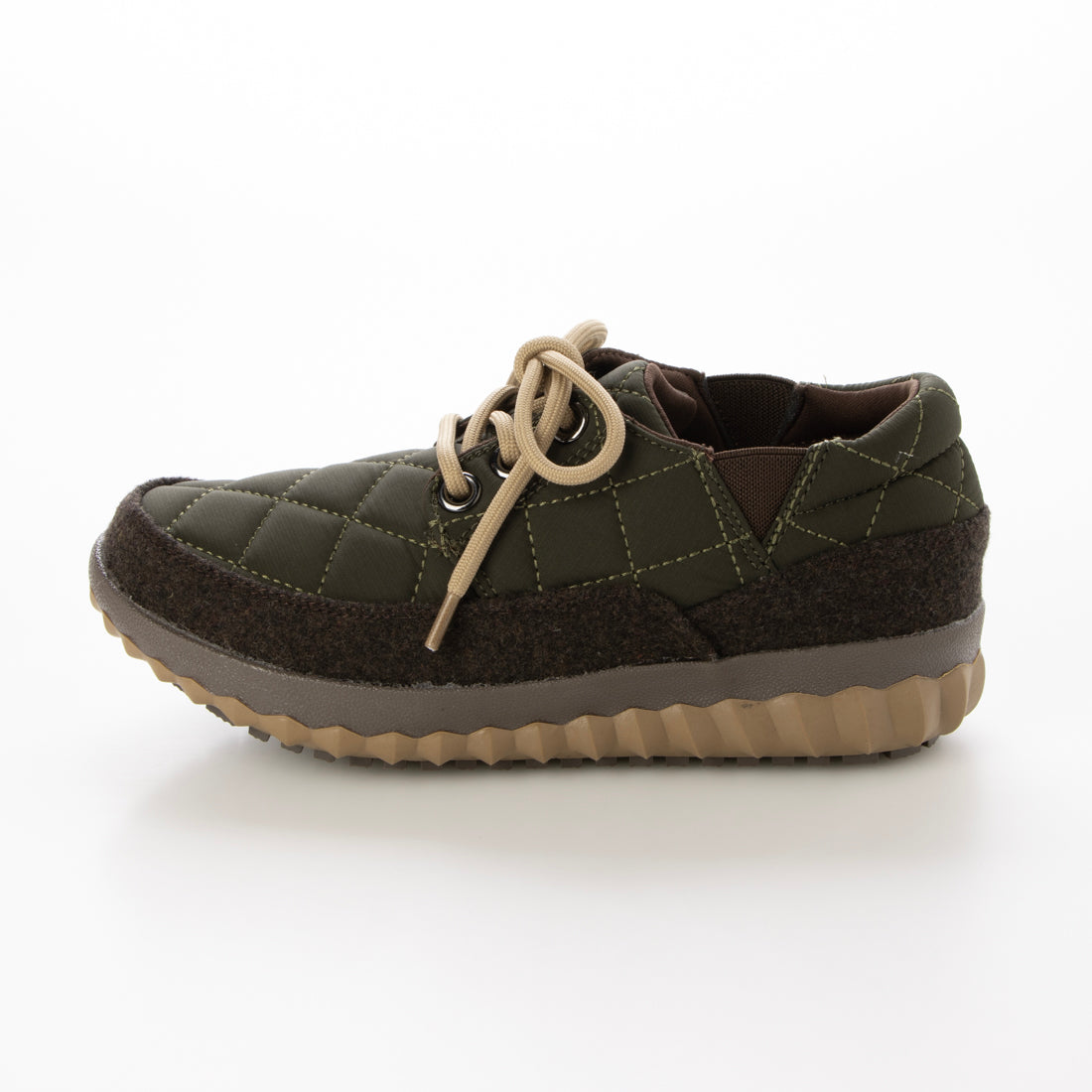 ハスキー HUSKY TOKYO CAMPGO 防水 防滑 防寒 ダイヤキルティング 3ホール ローカット レースアップ スニーカー （KHAKI） KHAKI