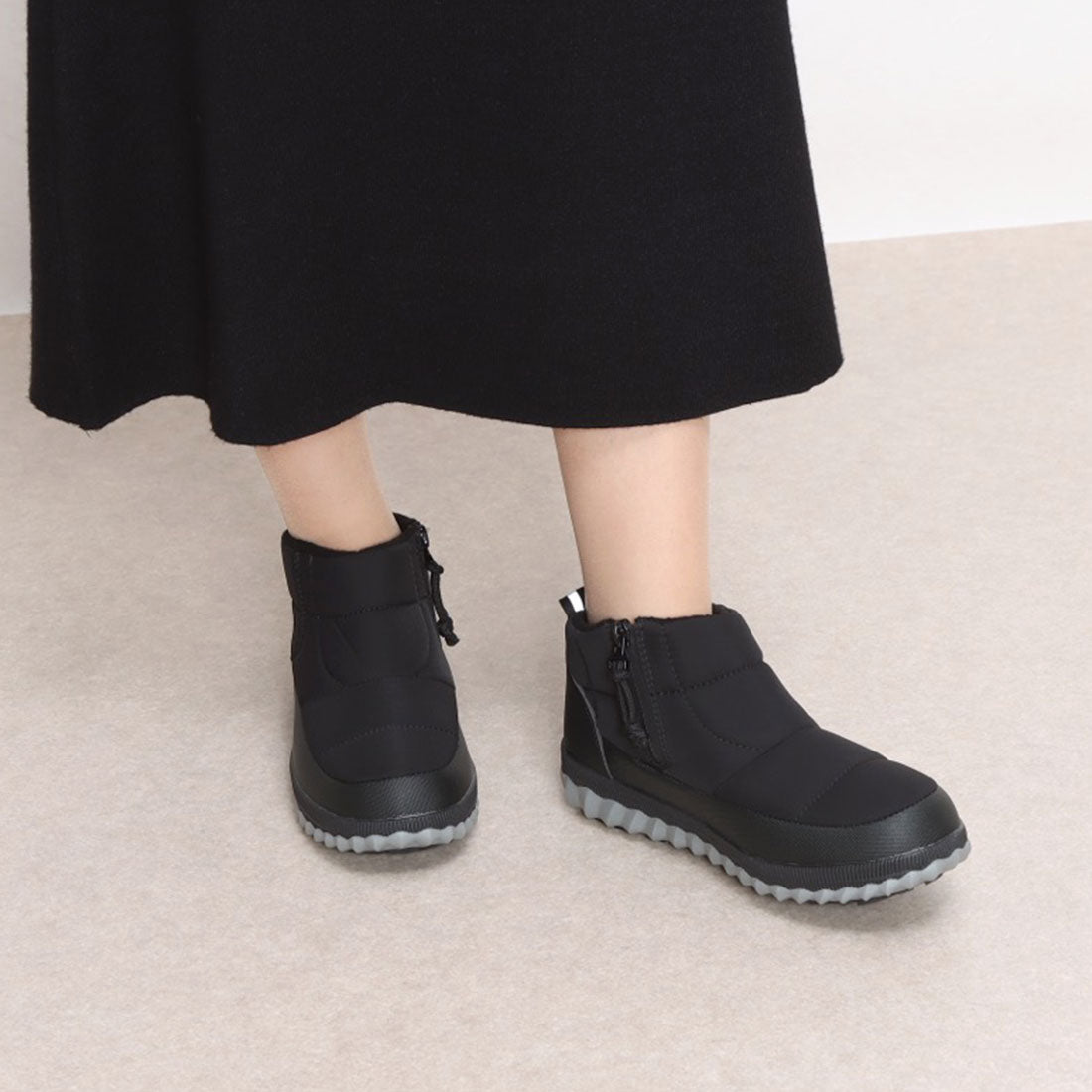 ハスキー husky Co.Ltd. TOKYO☆CAMPGO  アウトドアデザイン 4cm4時間防水 あたたかサイドファスナーショートブーツ