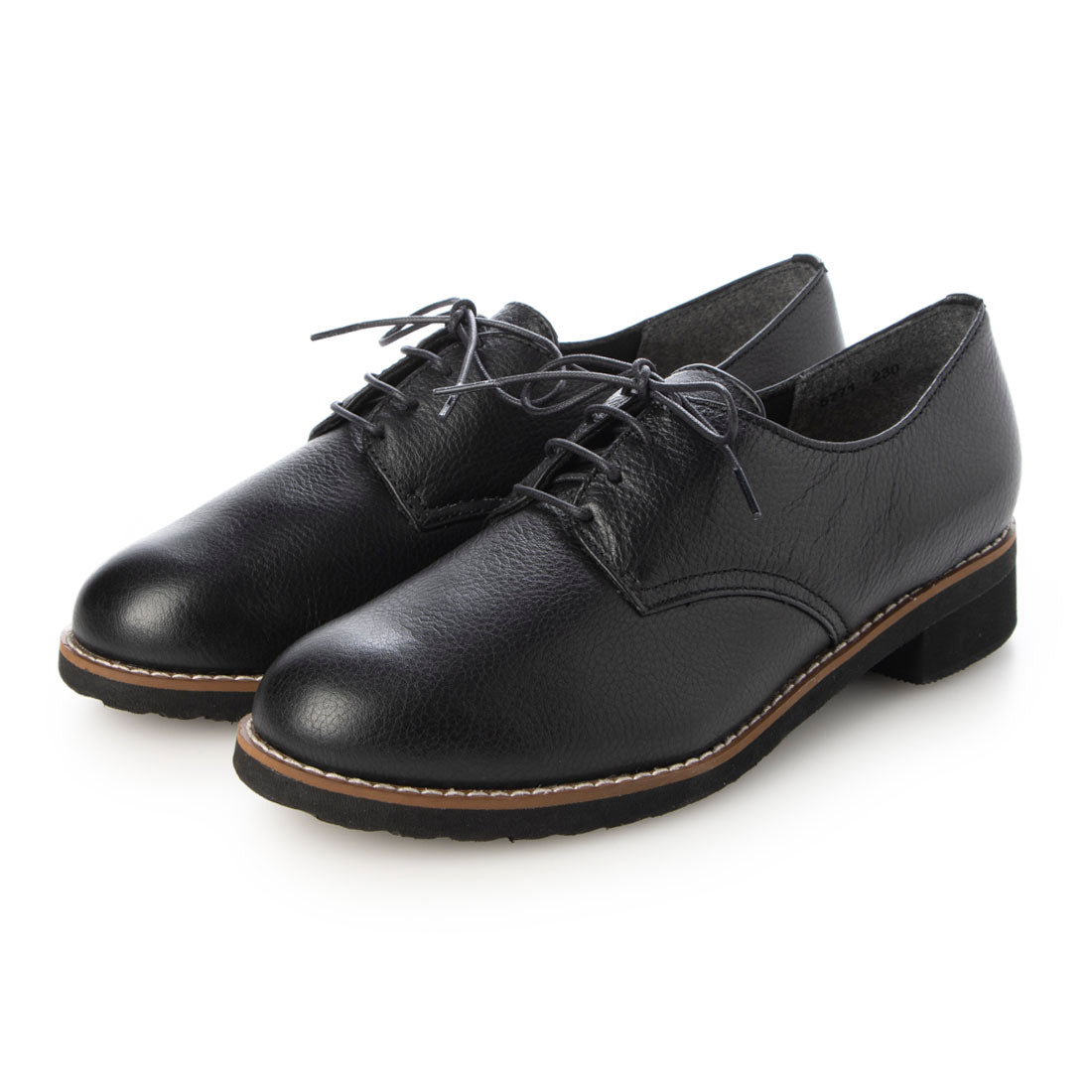 Husky Co.Ltd. [Genuine Leather] 3.5cm Heel Almond Toe Derby Shoes
