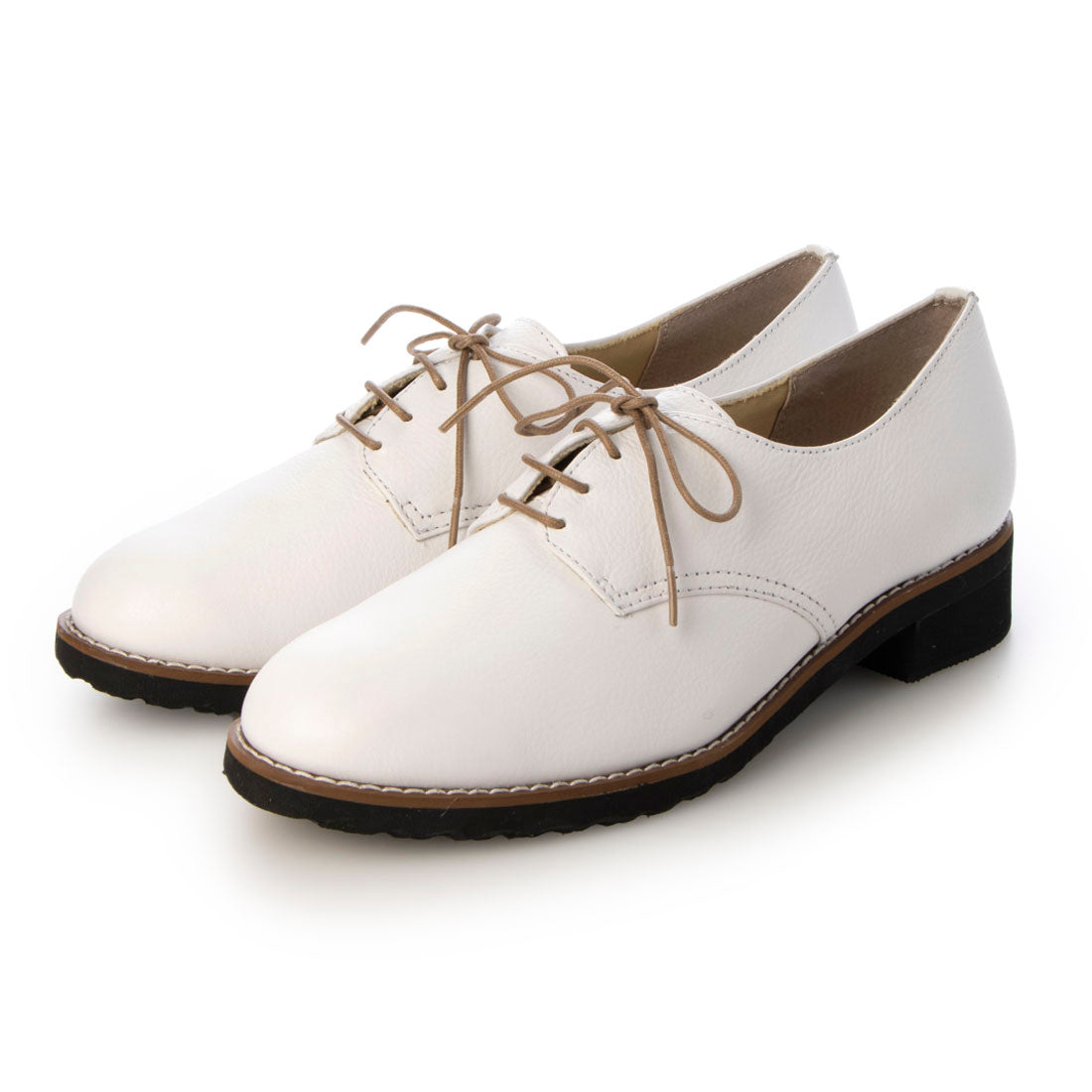 Husky Co.Ltd. [Genuine Leather] 3.5cm Heel Almond Toe Derby Shoes