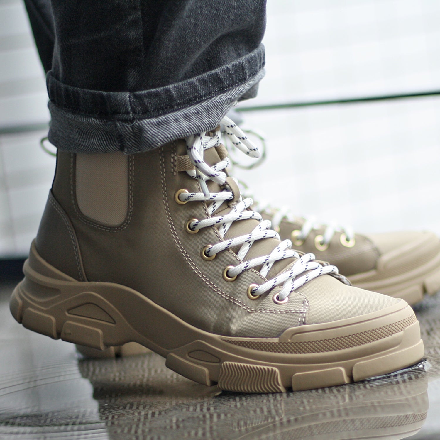 Husky Co.Ltd. TOKYO☆CAMPGO / Tokyo Camp Go Non-slip Volume Sole Nylon High-cut Waterproof Sneakers