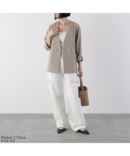 ヒュイル hwyl hwyl ジャケット 510-84002 ノーカラー Vネック （12/ベージュ） 12/ベージュ
