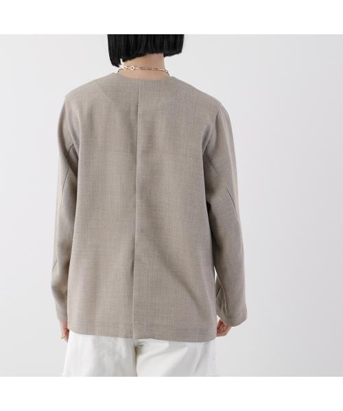ヒュイル hwyl hwyl ジャケット 510-84002 ノーカラー Vネック （12/ベージュ） 12/ベージュ