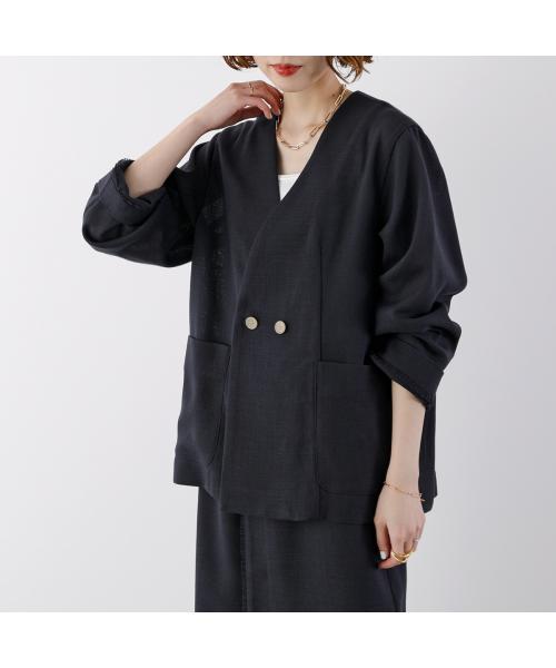 ヒュイル hwyl hwyl ジャケット 510-84002 ノーカラー Vネック （78/ブラック） 78/ブラック