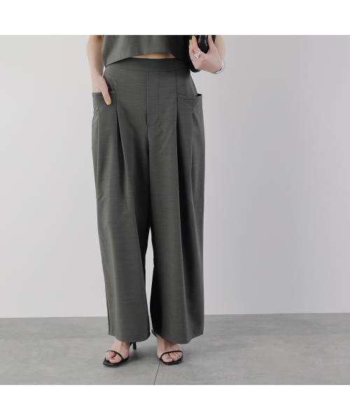 ヒュイル hwyl hwyl セットアップ 512-86523 ノースリーブ×ワイドパンツ （78/アッシュグレー） 78/アッシュグレー