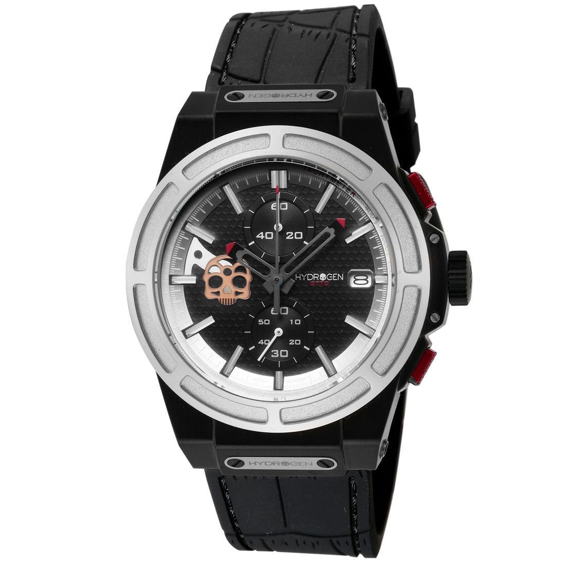 哈伊德羅根 HYDROGEN OTTO CHRONO SKULL 男士 手錶 HW514409 石英 黑色 橡膠