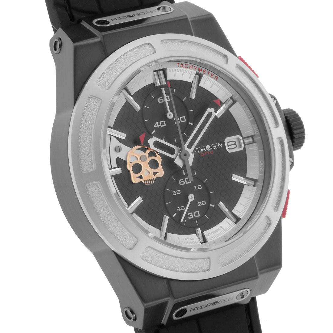 哈伊德羅根 HYDROGEN OTTO CHRONO SKULL 男士 手錶 HW514409 石英 黑色 橡膠