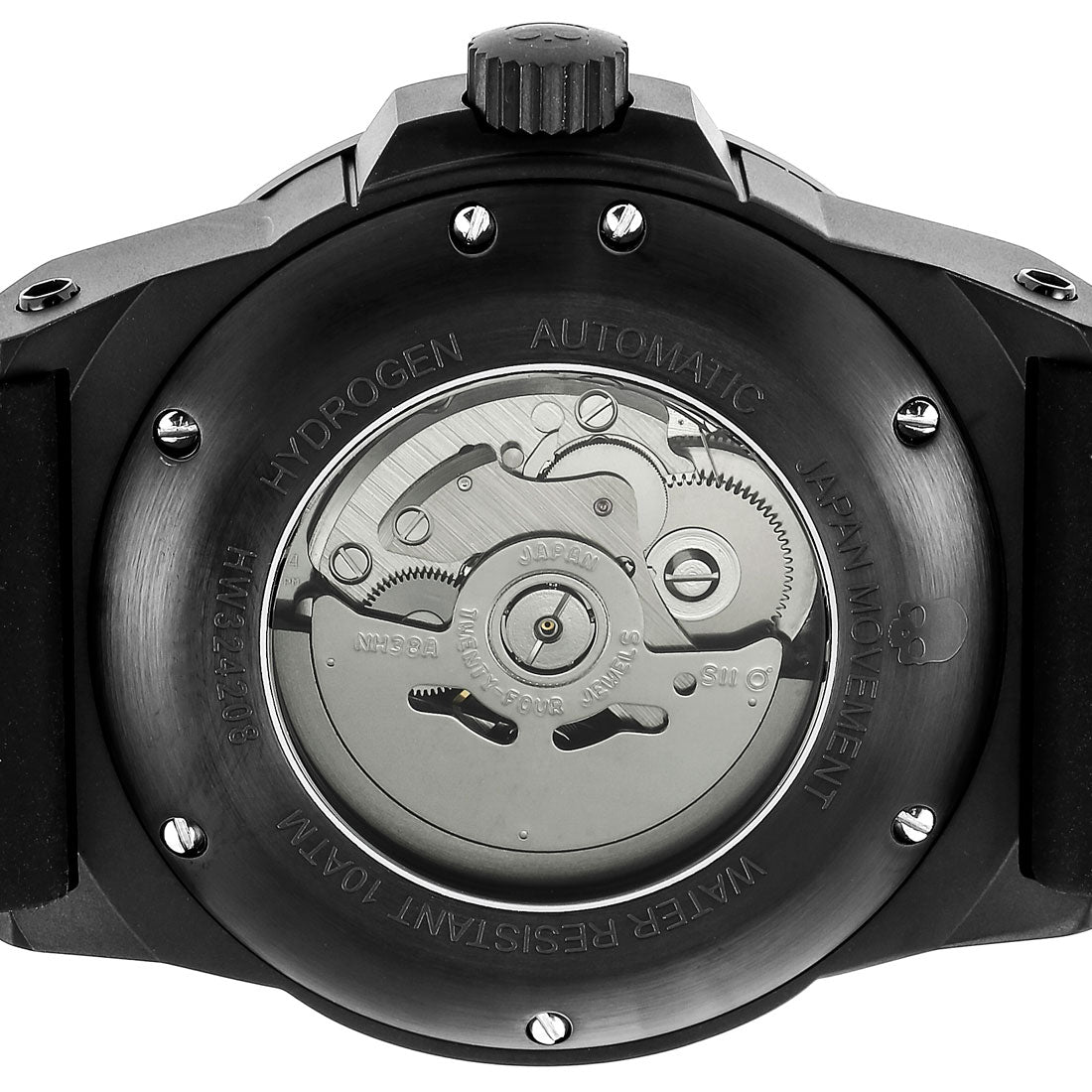 ハイドロゲン HYDROGEN SPORTIVO メンズ 時計 HW324208-SK 自動巻 ブラック ラバー