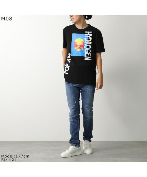 ハイドロゲン HYDROGEN HYDROGEN Tシャツ MT0009 半袖 カットソー ロゴT （M04/GRAPHIC1-BLACK） M04/GRAPHIC1-BLACK