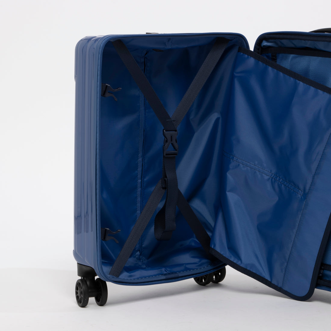 アジア・ラゲージ Asia Luggage 大容量／軽量／拡張機能で容量アップ／高純度ポリカーボネイト100% ALI-6000-18W [3?4泊] 40L(拡張時48L) （アッシュブルー） アッシュブルー