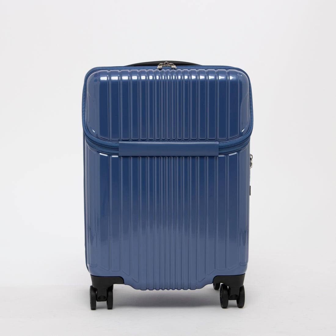アジア・ラゲージ Asia Luggage トップオープン / 高純度ポリカーボネイト100% / 2way式TSAロック搭載 / 15インチPC収納可能/軽量/機内持ち込みサイズ ALI-6000TP-18 [2?3泊] 37L （アッシュブルー） アッシュブルー