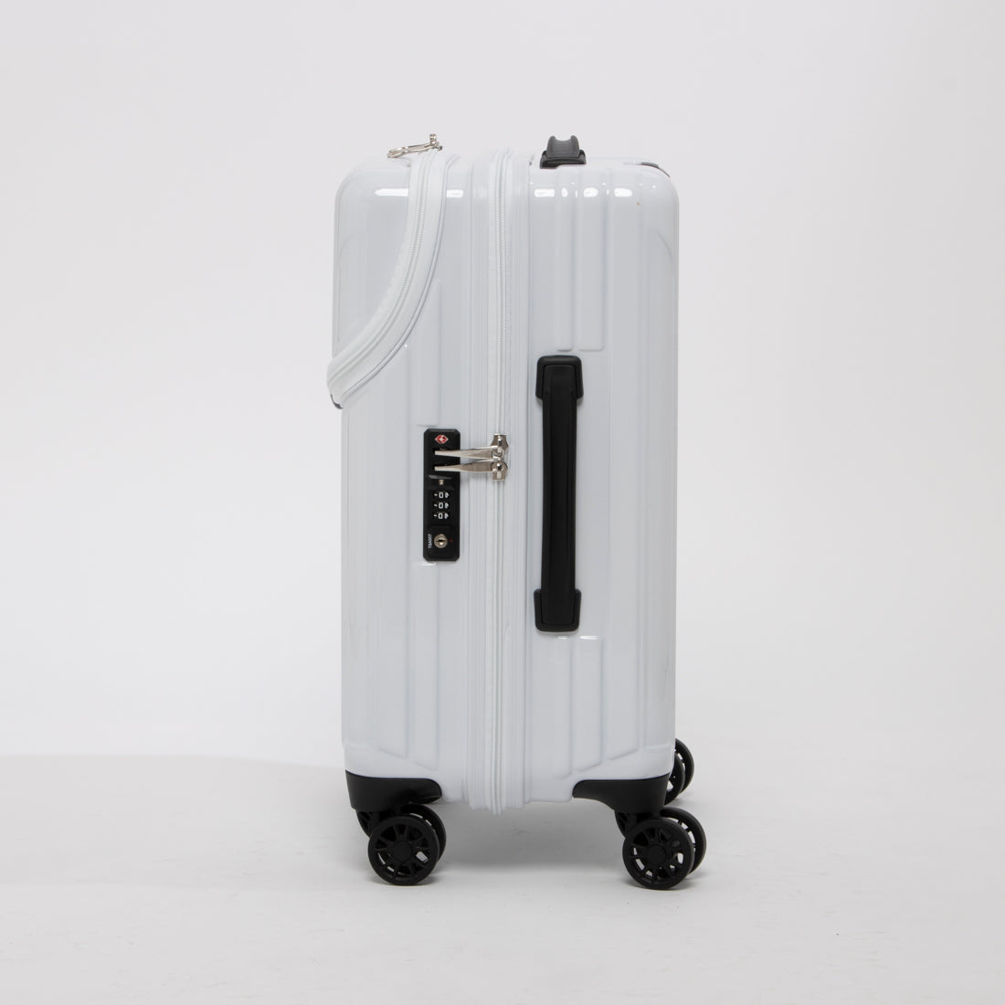 アジア・ラゲージ Asia Luggage トップオープン / 高純度ポリカーボネイト100% / 2way式TSAロック搭載 / 15インチPC収納可能/軽量/機内持ち込みサイズ ALI-6000TP-18 [2?3泊] 37L （ホワイト） ホワイト
