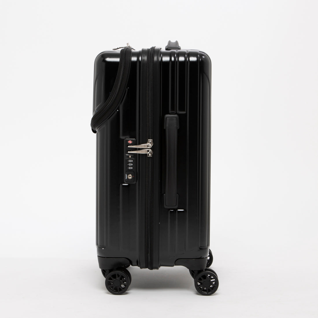 アジア・ラゲージ Asia Luggage トップオープン / 高純度ポリカーボネイト100% / 2way式TSAロック搭載 / 15インチPC収納可能/軽量/機内持ち込みサイズ ALI-6000TP-18 [2?3泊] 37L （マットブラック） マットブラック