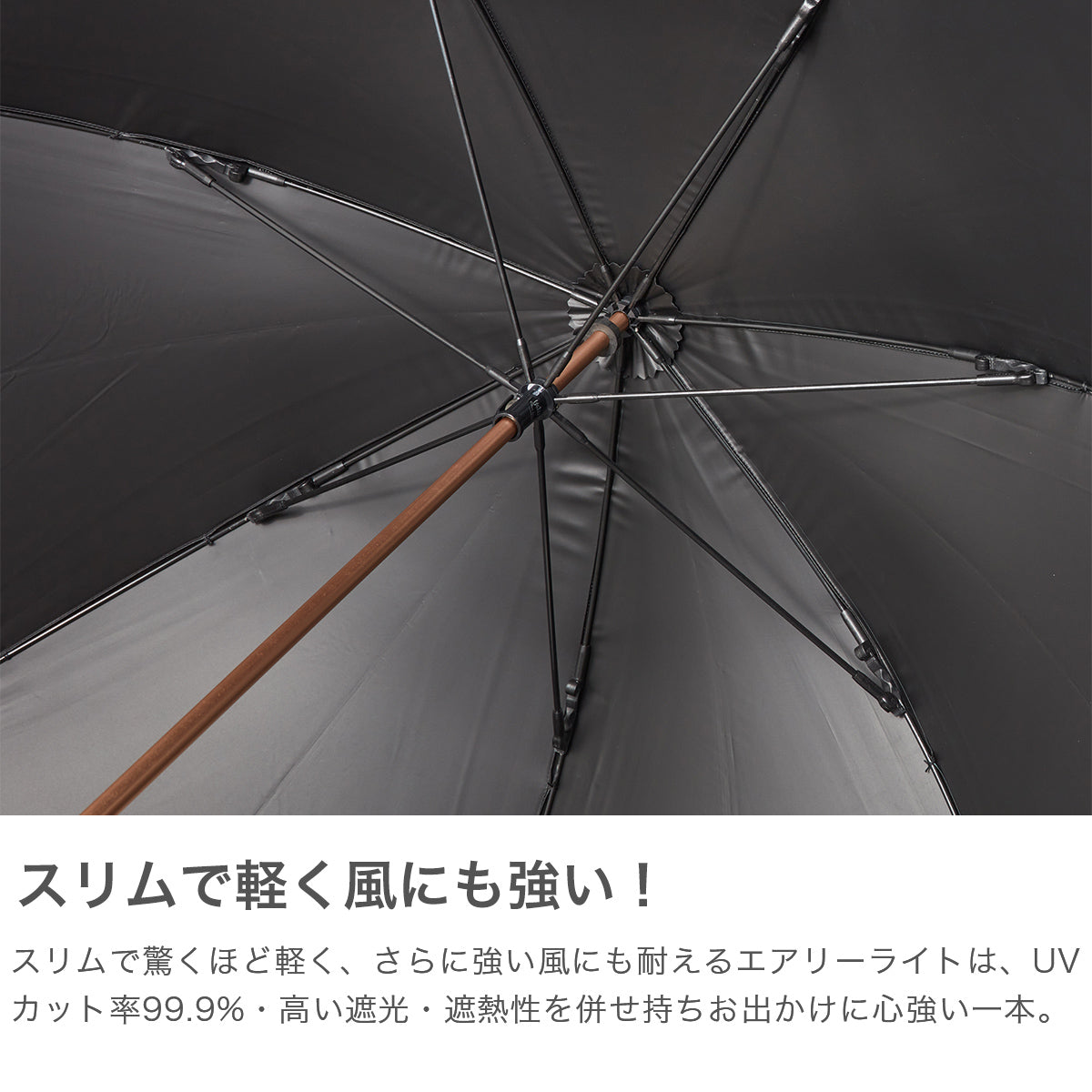 ウォーターフロント Waterfront 傘 長傘 日傘 レディース かさ 軽量 umbulatio 大きめブランド 撥水 晴雨兼用 UVカット 遮光 耐風 雨傘 かわいい 撥水4級 エアリーライト UVブロック 55cm S155-1112 （ブロックボーダーエクリュ） ブロックボーダーエクリュ