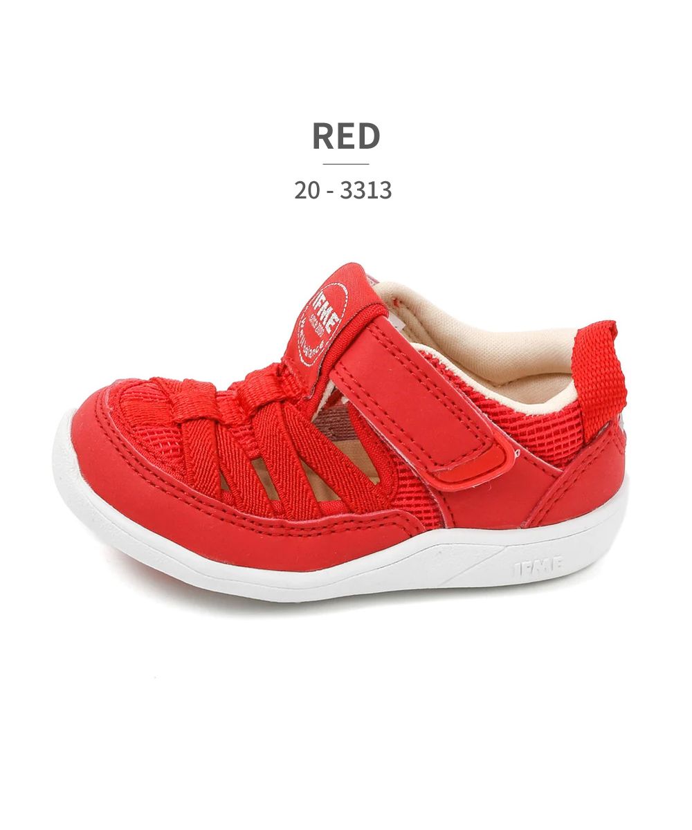 イフミー IFME イフミー IFME キッズ 20ー3313 ダブルベルトタイプ ロゴ ウォーターサンダル （RED） RED