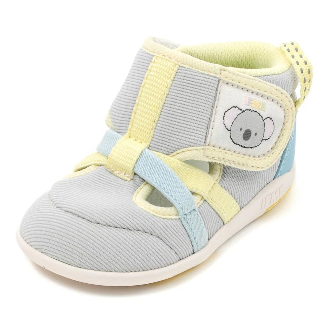 IFME First Shoes Kids Koala Motif Summer First 20-5300 IFME Baby Sneakers Summer Shoes Velcro