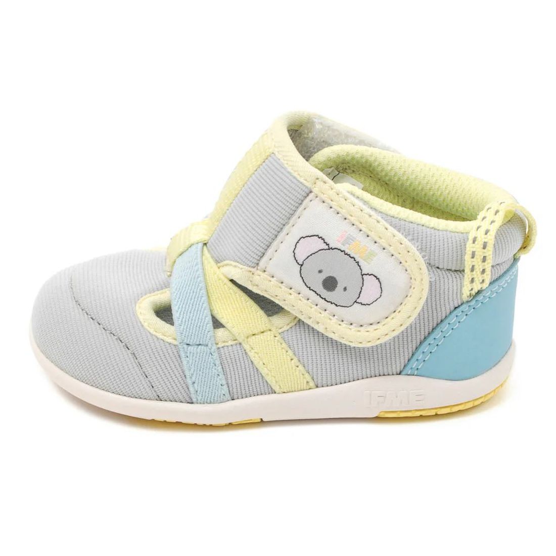 IFME First Shoes Kids Koala Motif Summer First 20-5300 IFME Baby Sneakers Summer Shoes Velcro
