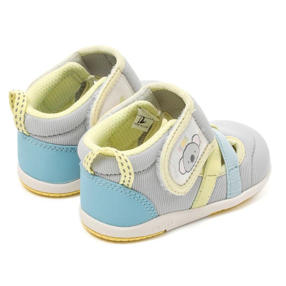 IFME First Shoes Kids Koala Motif Summer First 20-5300 IFME Baby Sneakers Summer Shoes Velcro