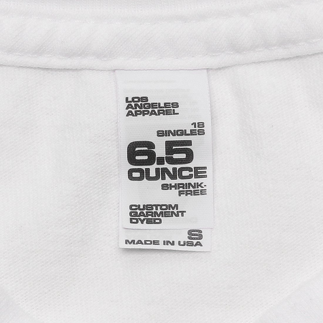Los Angeles Apparel T-shirt Cut and Sew Long Sleeve T-shirt white Men's Los Angeles Apparel 1807GD WHITE