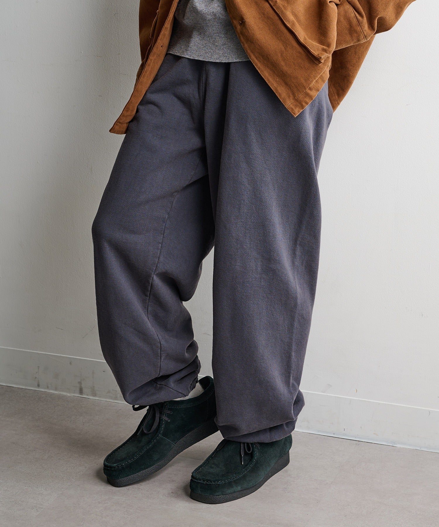 ロサンゼルスアパレル LOS ANGELES APPAREL Heavy Fleece Sweatpant 14Oz Garment Dye オンス ヘビーウェイト フリース スウェットパンツ ガーメントダイ 裏起毛 USA製  L-HF04GD UNTR （ブルー） ブルー