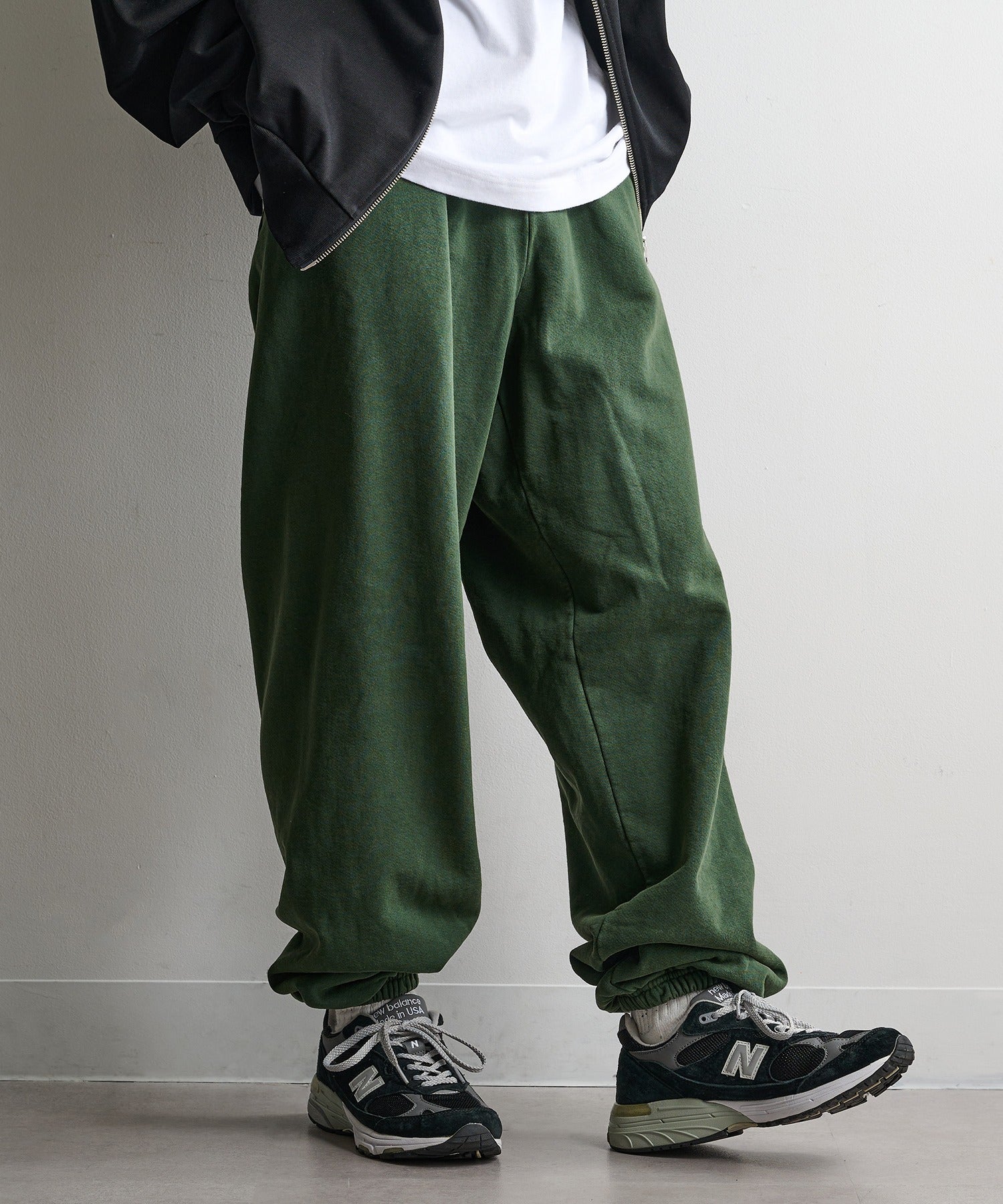 ロサンゼルスアパレル LOS ANGELES APPAREL Heavy Fleece Sweatpant 14Oz Garment Dye オンス ヘビーウェイト フリース スウェットパンツ ガーメントダイ 裏起毛 USA製  L-HF04GD UNTR （グリーン） グリーン