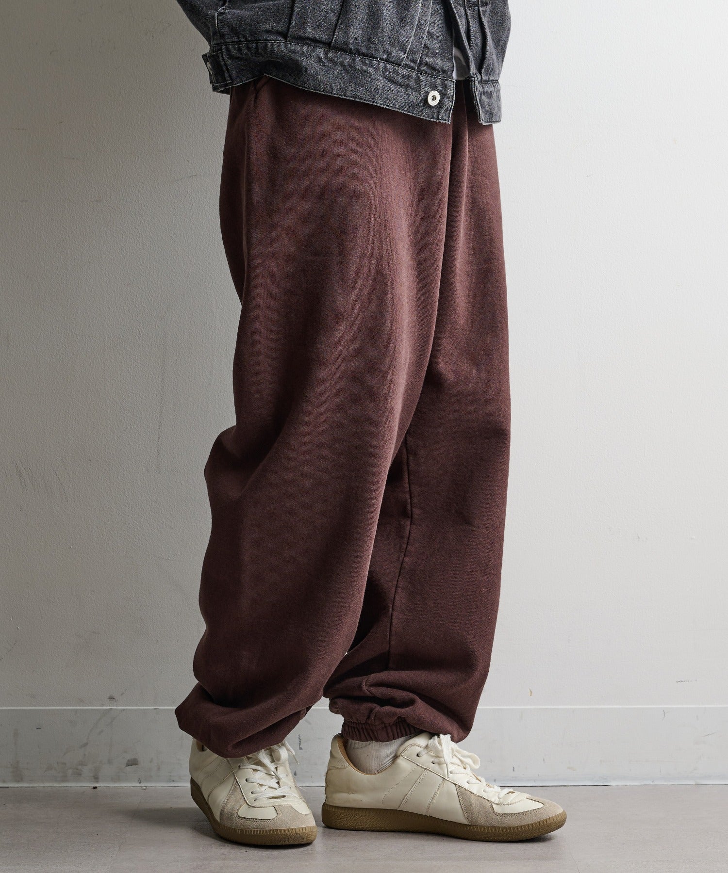 ロサンゼルスアパレル LOS ANGELES APPAREL Heavy Fleece Sweatpant 14Oz Garment Dye オンス ヘビーウェイト フリース スウェットパンツ ガーメントダイ 裏起毛 USA製  L-HF04GD UNTR （ブラウン） ブラウン