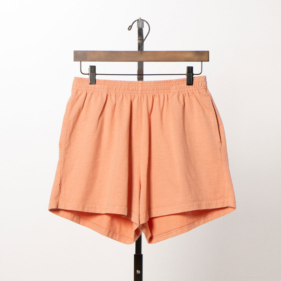 ロサンゼルスアパレル LOS ANGELES APPAREL HEAVY JERSEY GARMENT DYE SHORT SHORTS,CORAL