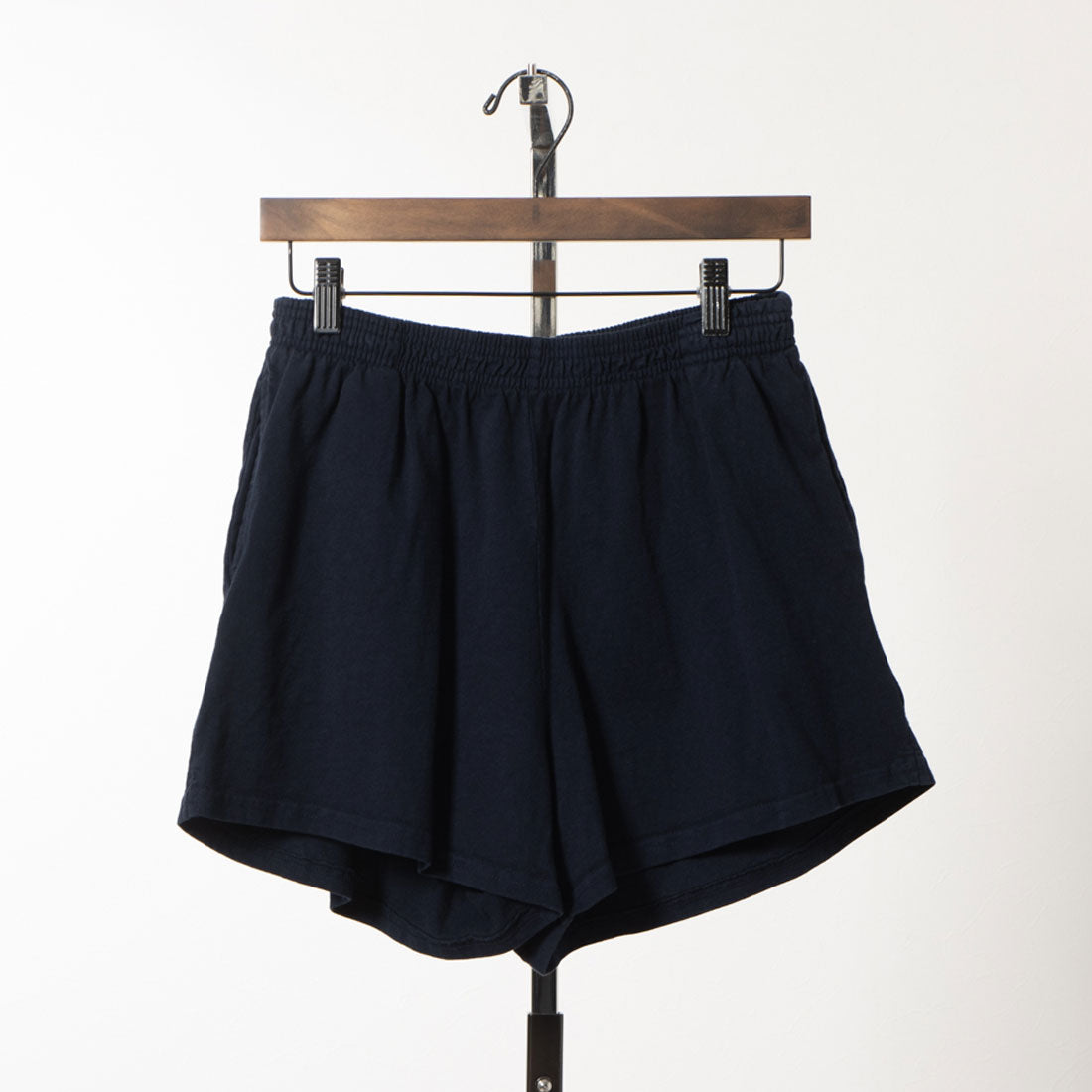 ロサンゼルスアパレル LOS ANGELES APPAREL HEAVY JERSEY GARMENT DYE SHORT SHORTS,NAVY