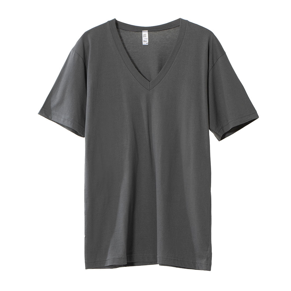 ロサンゼルスアパレル LOS ANGELES APPAREL FINE JERSEY V-NECK T-SHIRT,ASPHALT