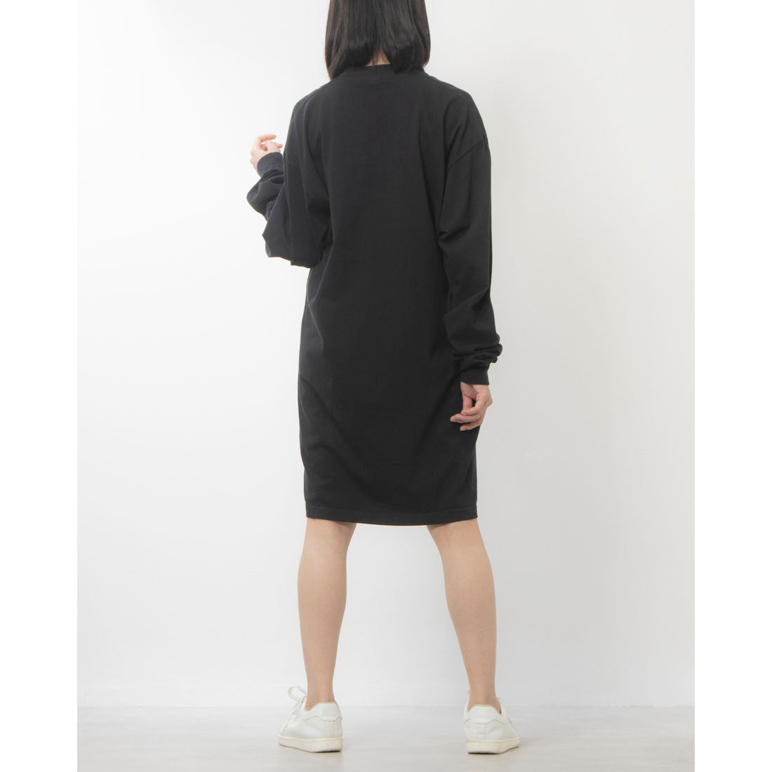 ロサンゼルスアパレル LOS ANGELES APPAREL LONG SLEEVE GARMENT DYE MOCKNECK DRESS