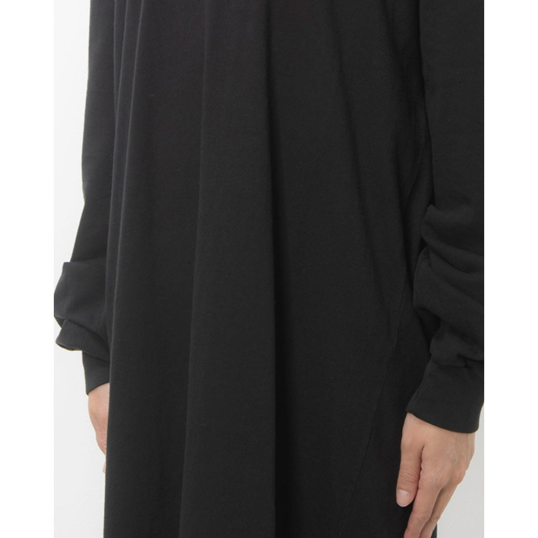 LOS ANGELES APPAREL LONG SLEEVE GARMENT DYE MOCKNECK DRESS