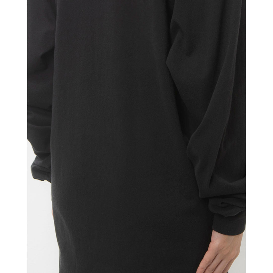 LOS ANGELES APPAREL LONG SLEEVE GARMENT DYE MOCKNECK DRESS