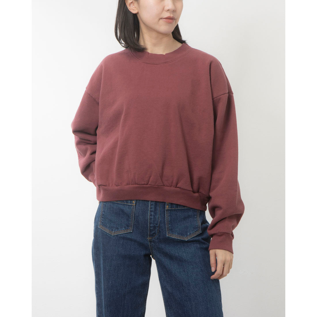 ロサンゼルスアパレル LOS ANGELES APPAREL 14 OZ GARMENT DYE HEAVY FLEECE CROPPED MOCK NECK PULLOVER