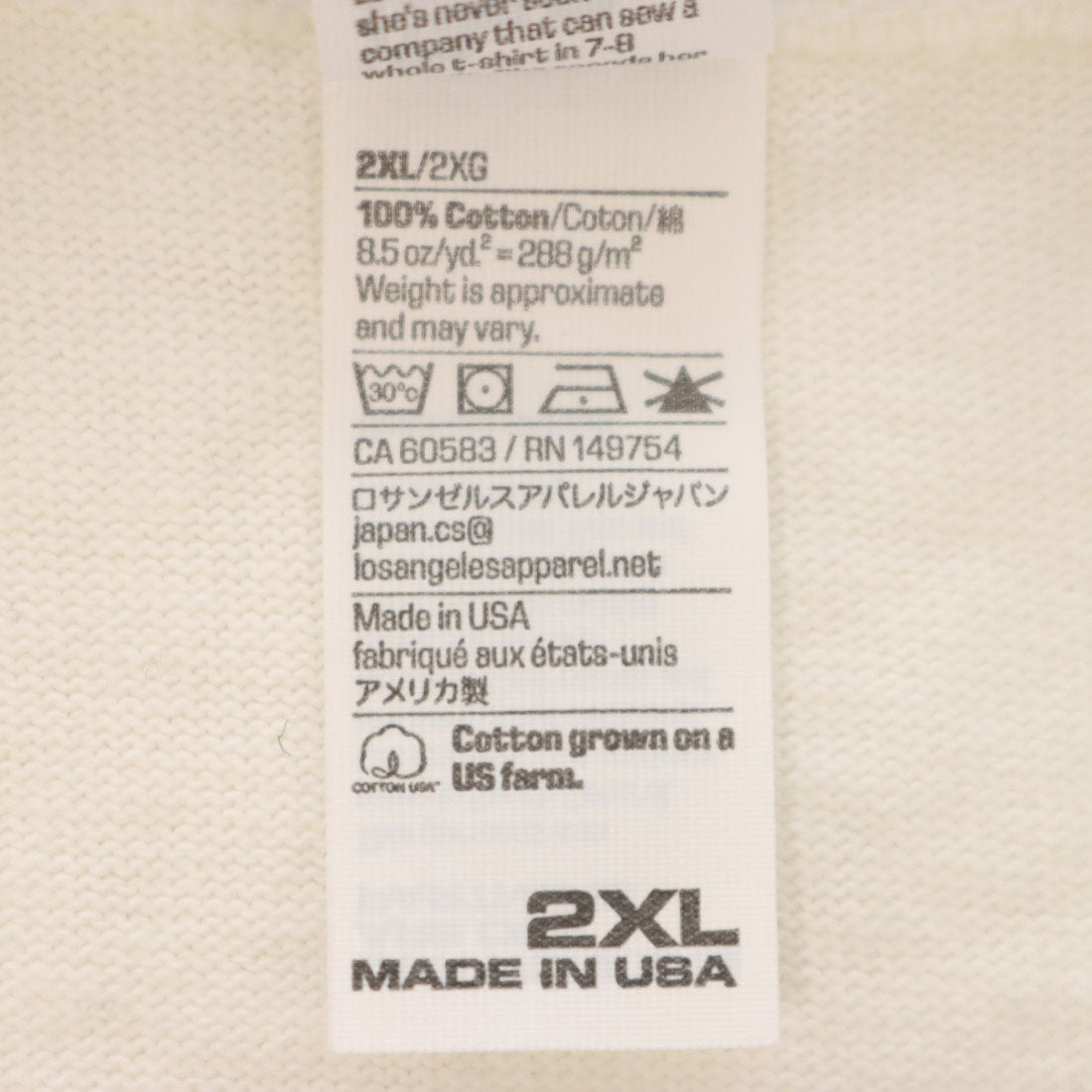 ロサンゼルスアパレル LOS ANGELES APPAREL SHORT SLEEVE BINDING GARMENT DYE T-SHIRT （OFF WHITE） OFF WHITE