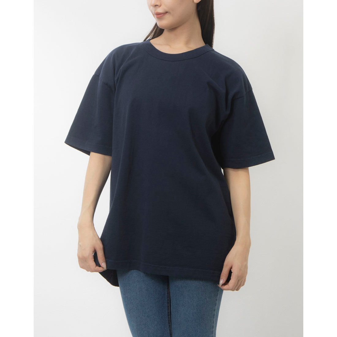 ロサンゼルスアパレル LOS ANGELES APPAREL SHORT SLEEVE BINDING GARMENT DYE T-SHIRT （NAVY） NAVY