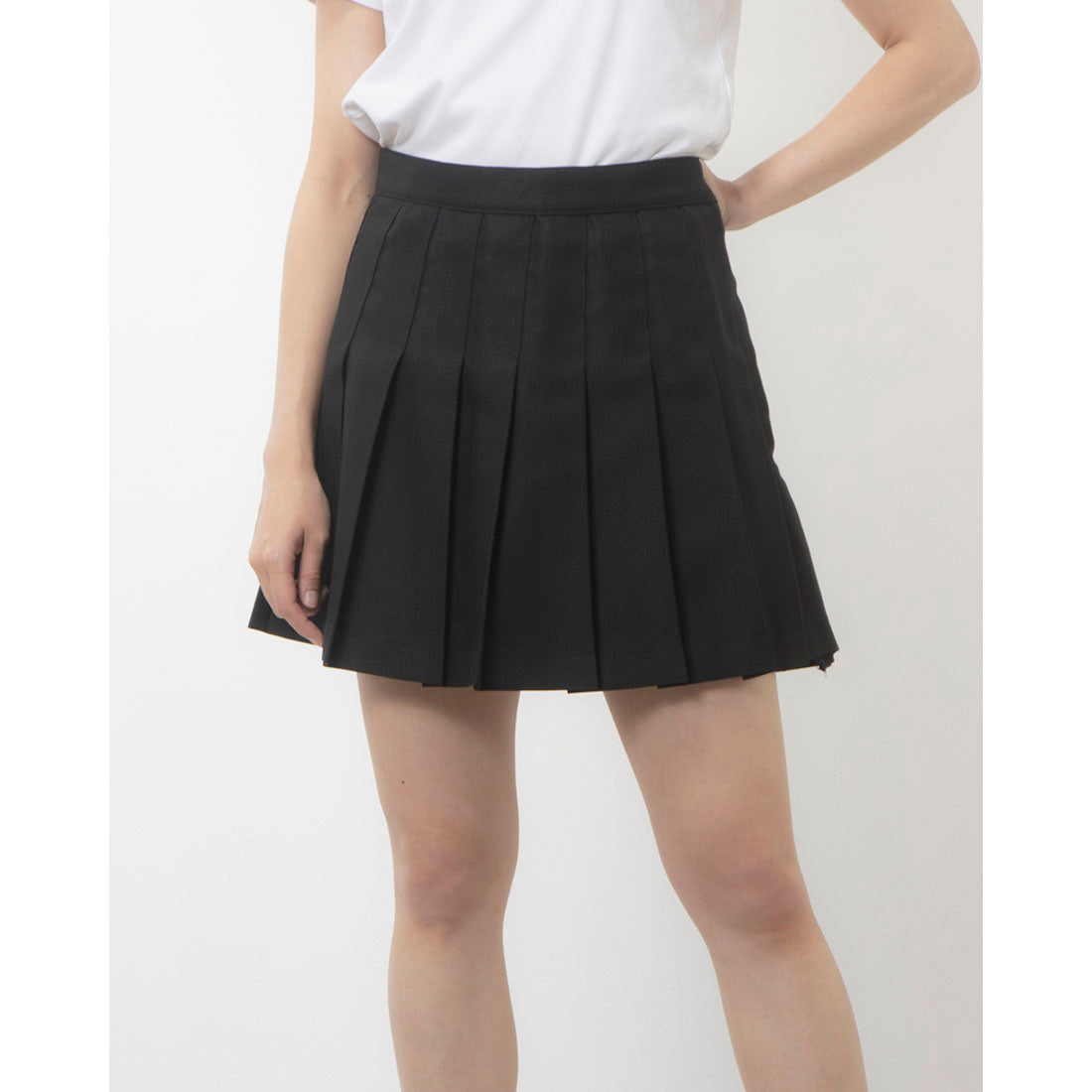 ロサンゼルスアパレル LOS ANGELES APPAREL TENNIS SKIRT,BLACK